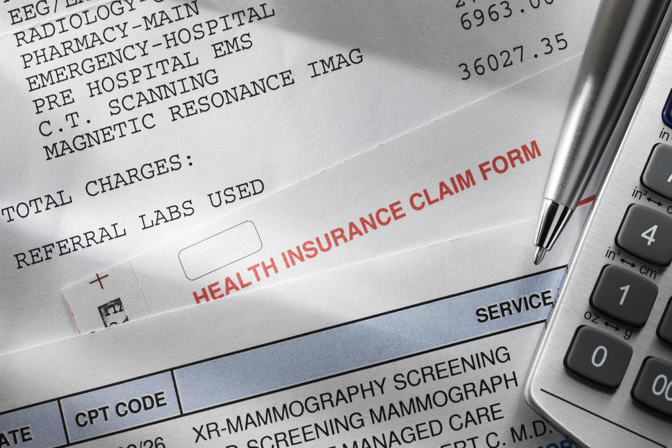 Photo of a health insurance statement