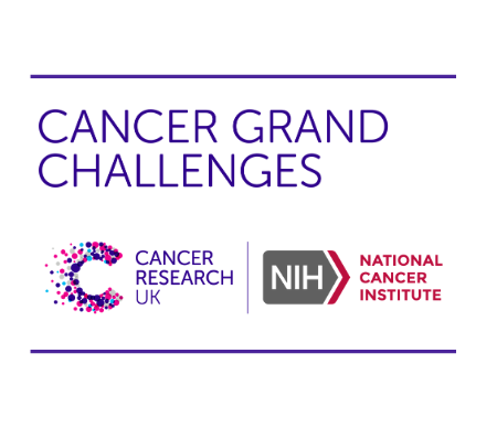 Image reads “Cancer Grand Challenges” with the Cancer Research UK logo and National Cancer Institute logo